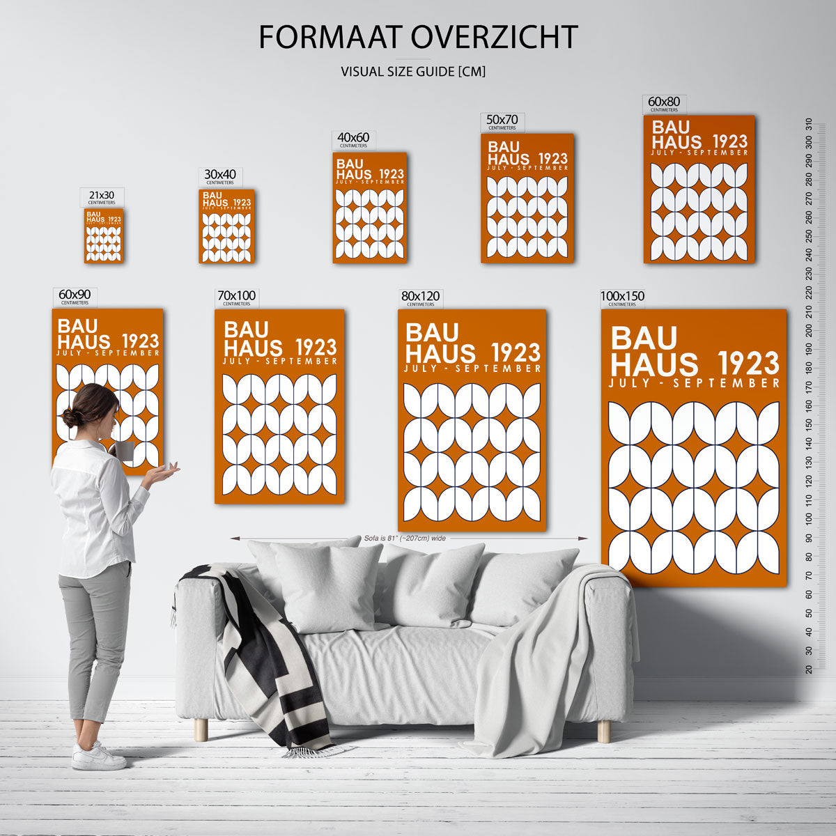  – geometrische poster in Bauhaus-stijl van WallArtistic