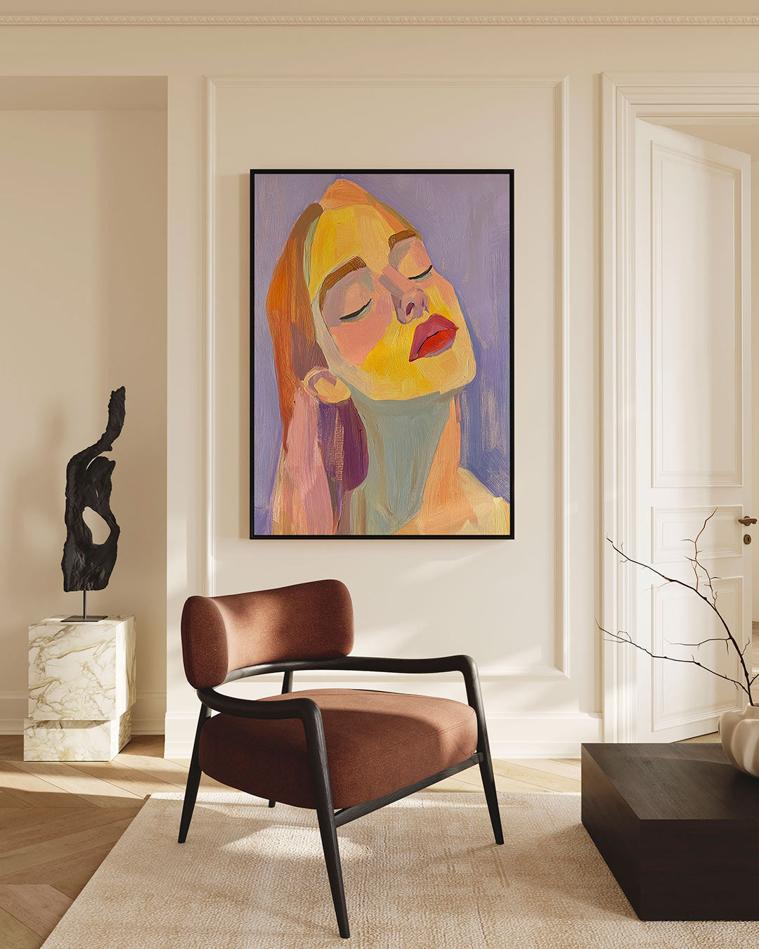 Kleurrijk portret – staand wanddecoratie kunstwerk