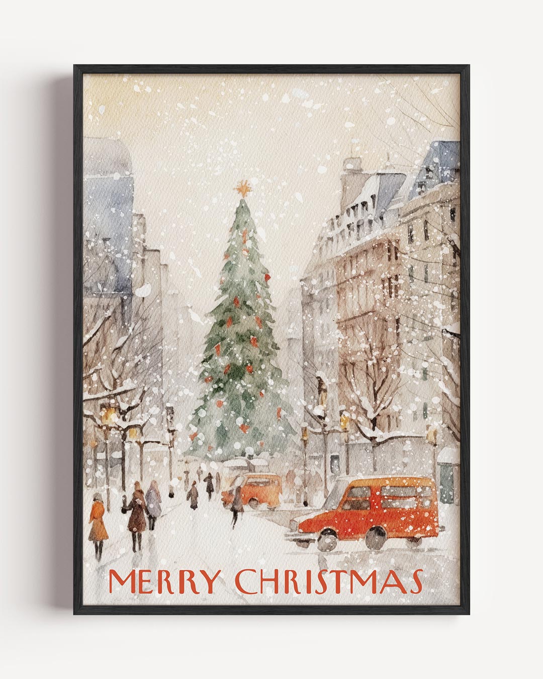 Winterse Kerstposter – kerst portret poster als wanddecoratie