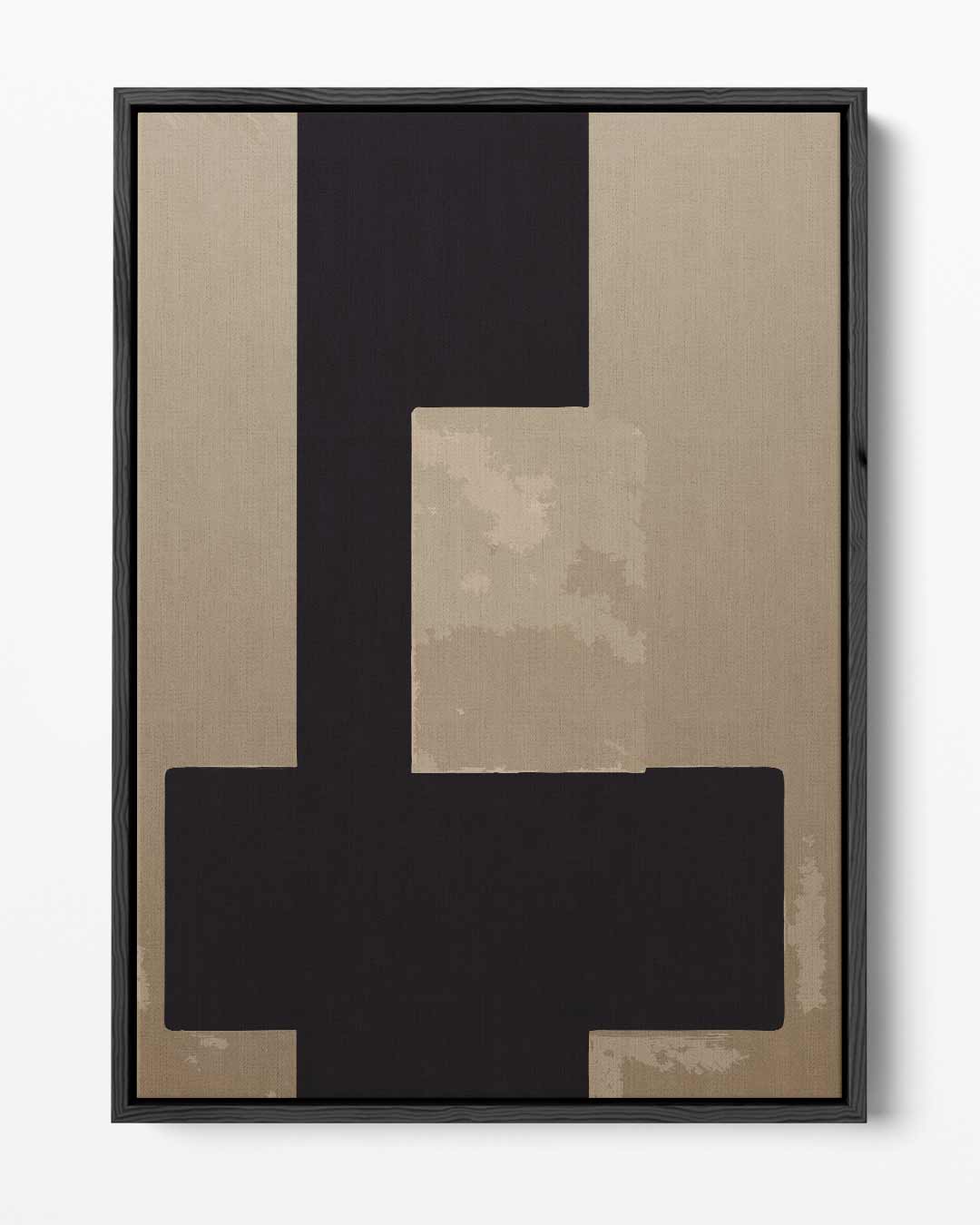 Abstract Bruin Contrast – portret kunstwerk als wanddecoratie