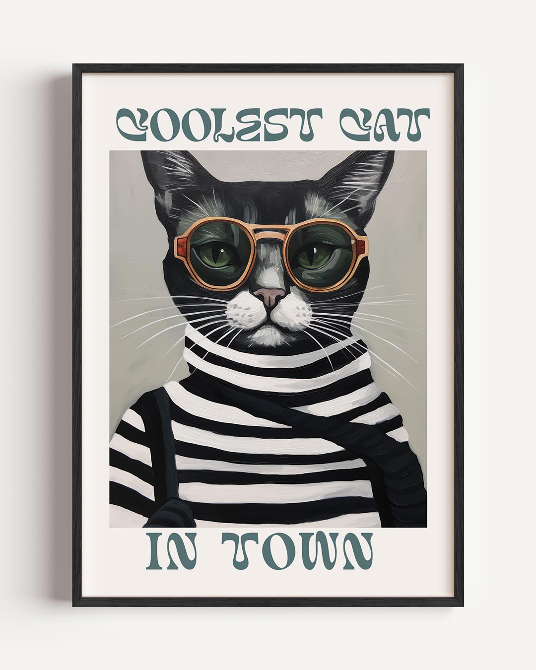 Cool Cat – dieren portret poster als wanddecoratie
