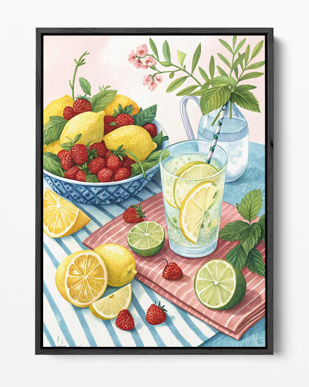 Verfrissend Zomers Fruit Schilderij – portret kunstwerk als wanddecoratie