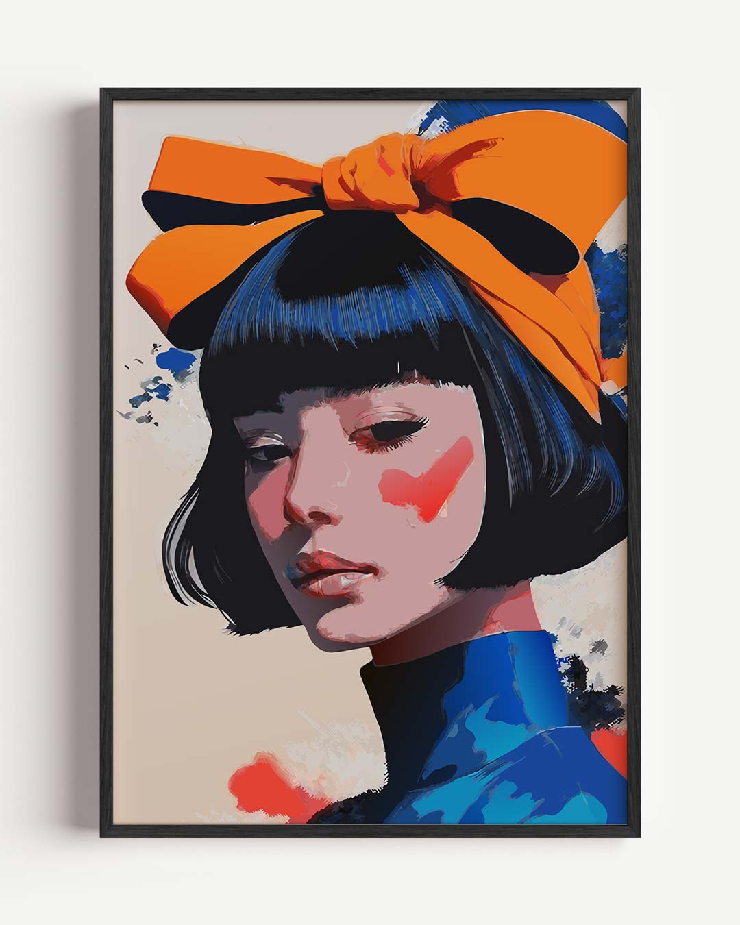 Stijlvolle Retro Portretposter – zomer portret poster als wanddecoratie