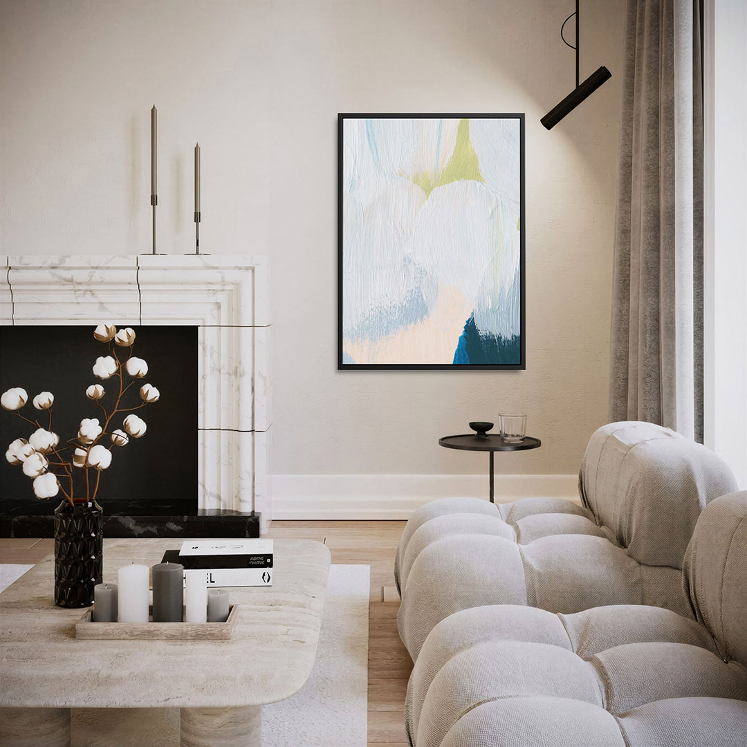 Zachte kleuren harmonie – moderne staande wandkunst