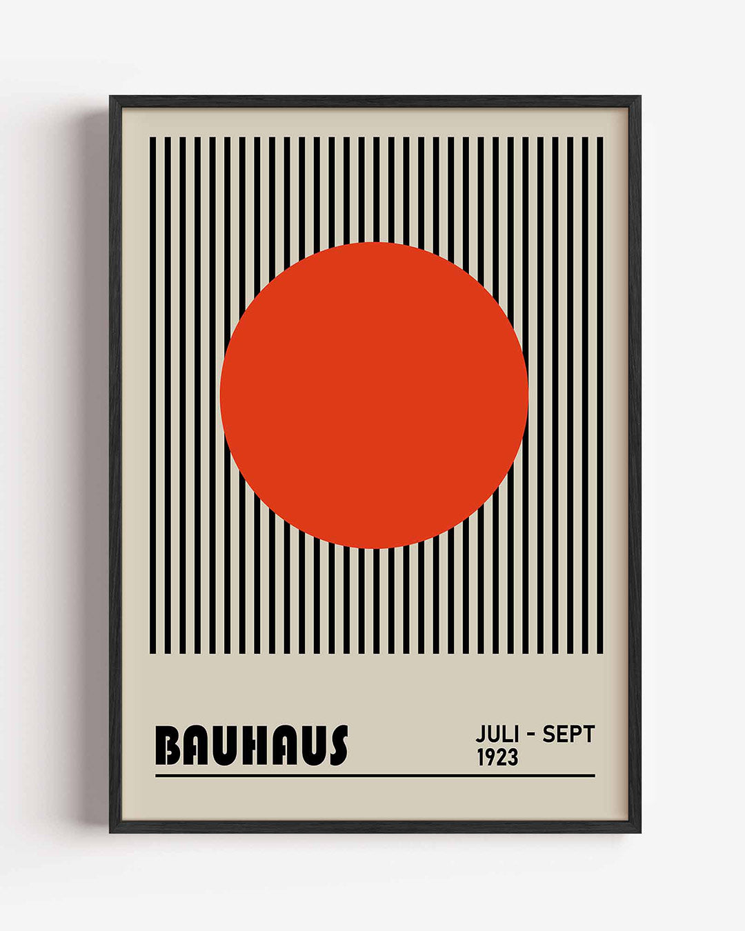 Cirkel en lijnen – staande Bauhaus poster als wanddecoratie