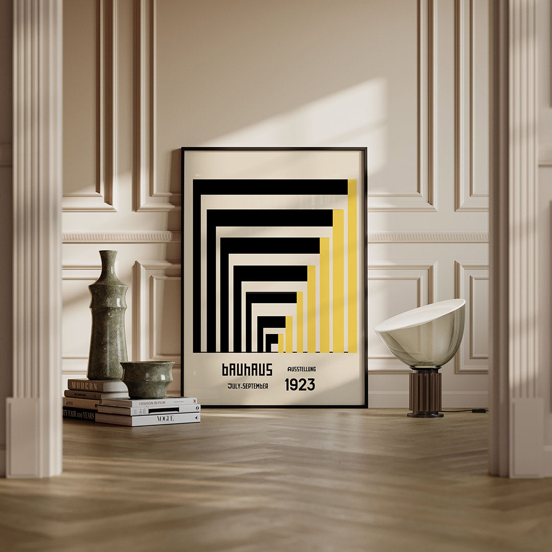 Lijnen en vlakken – moderne Bauhaus wandkunst als poster