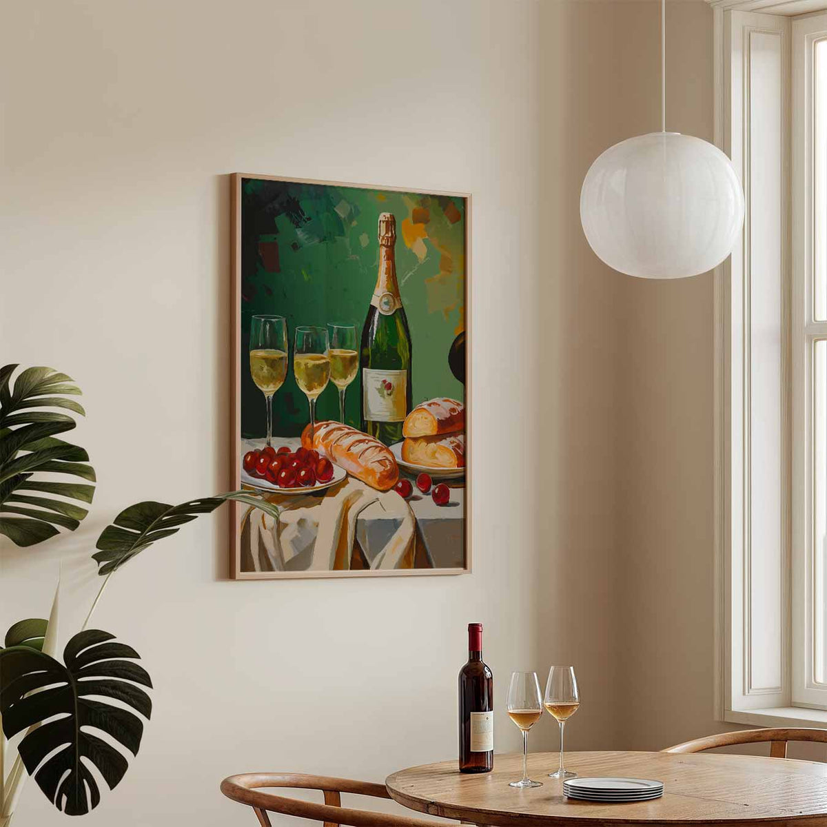 Stijlvolle Champagne en Brunch – keukenposter in staand formaat
