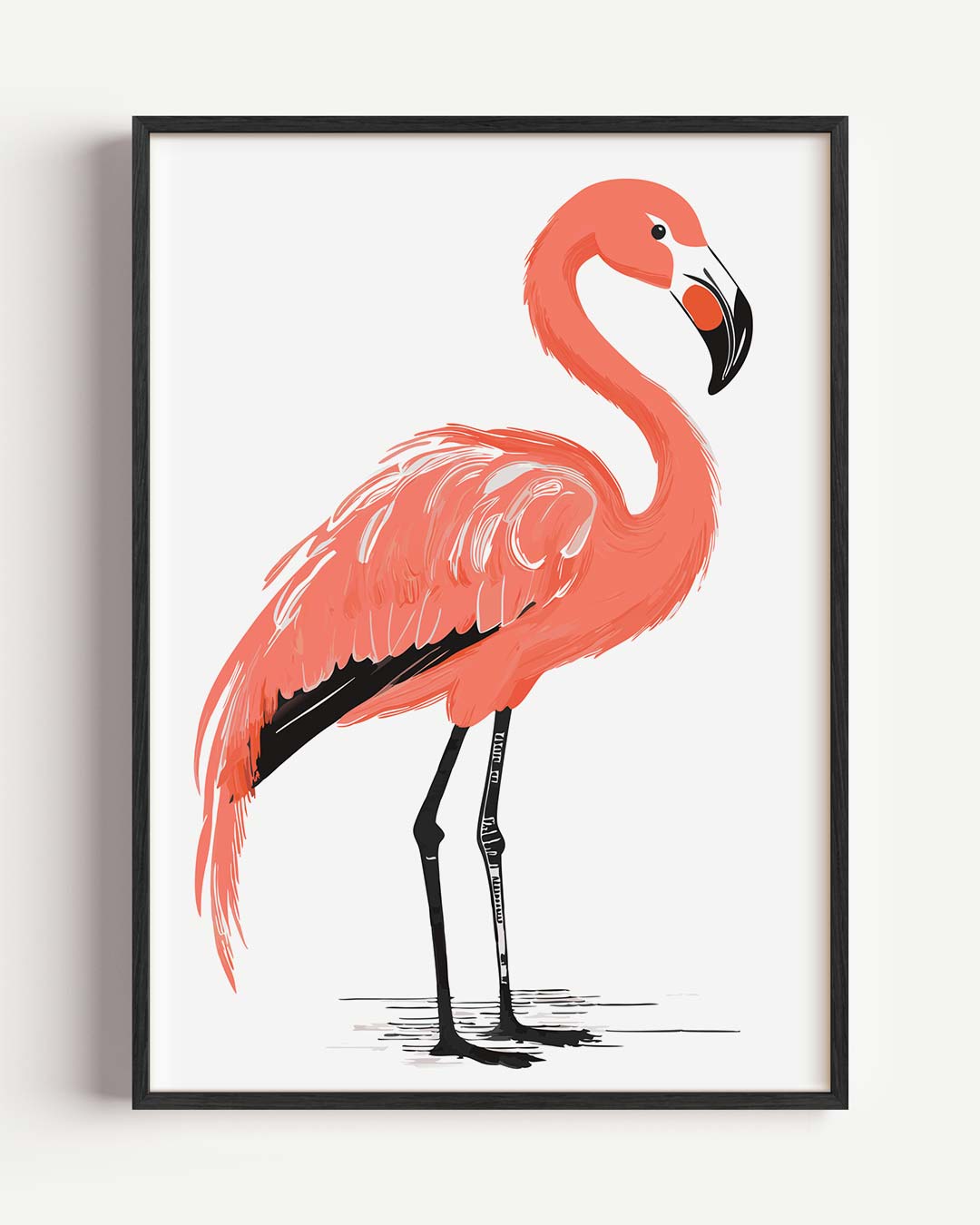 Flamingo Elegantie – dieren portret poster als wanddecoratie