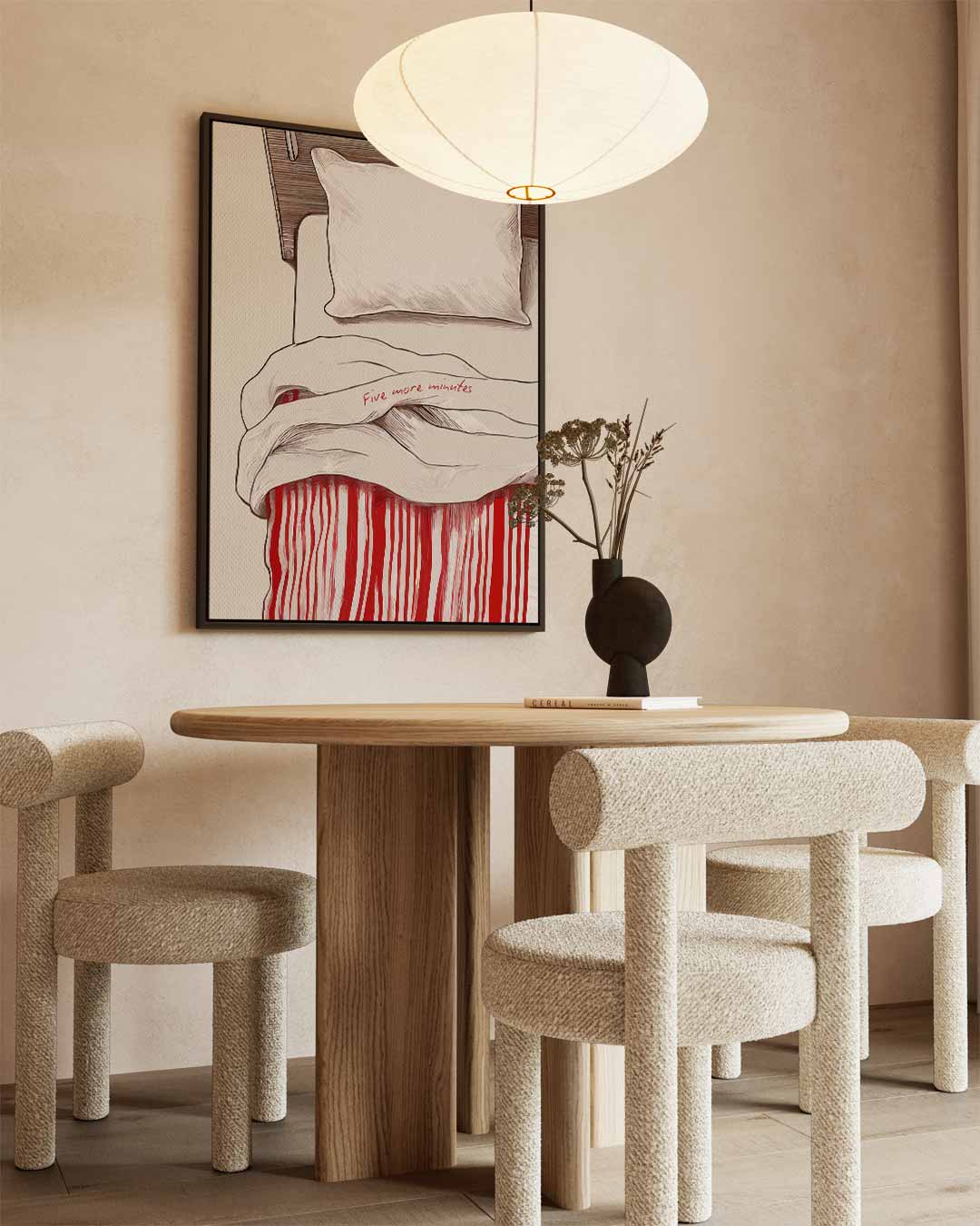 Vijf Minuten Extra – canvas wanddecoratie in portret formaat