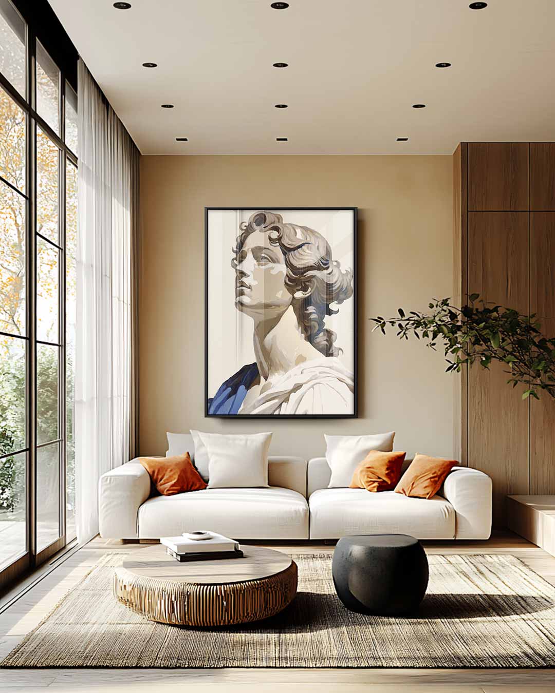 Klassieke Sculptuur Portret – staand kunstwerk voor modern interieur