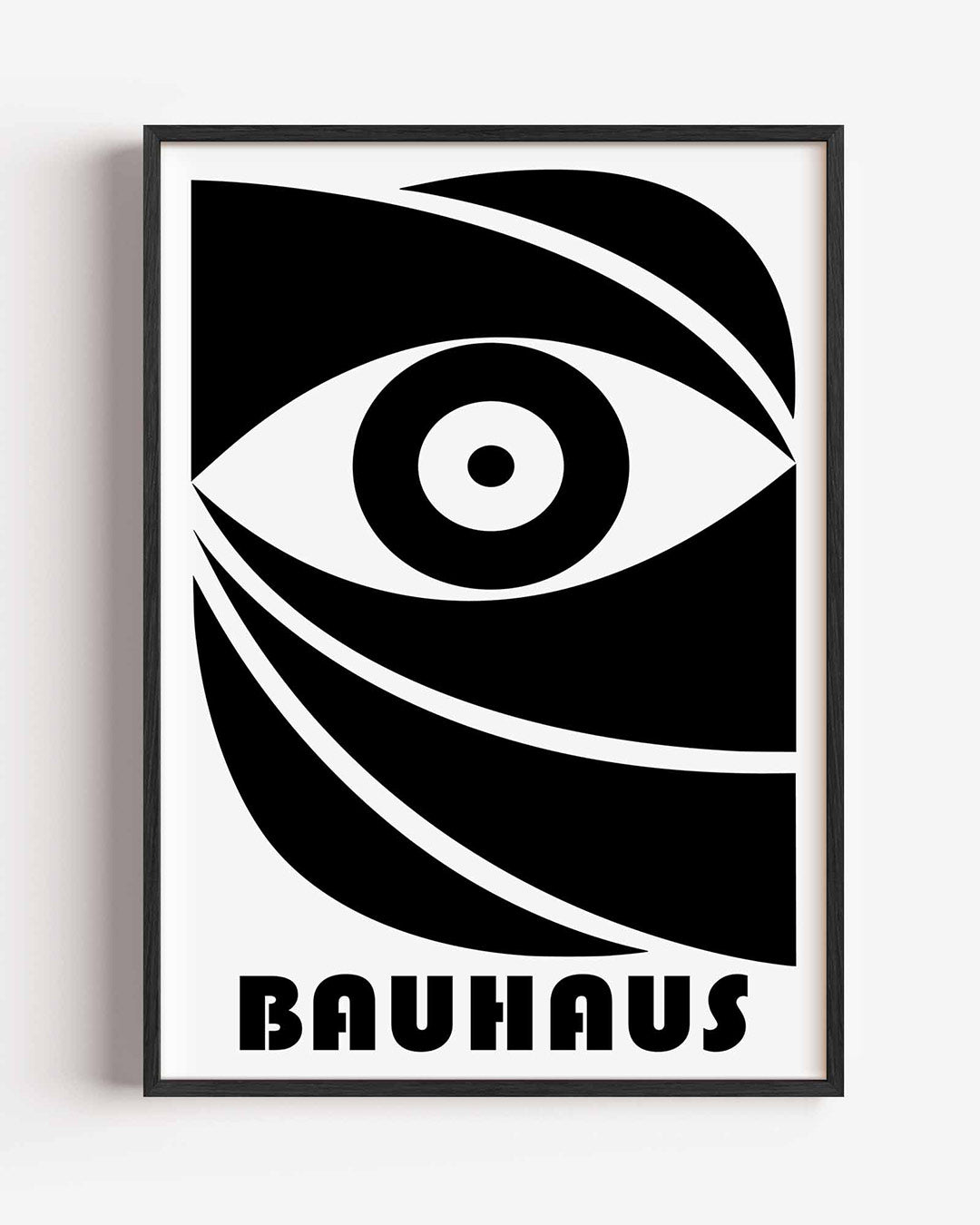 Oogvorm en lijnen – staande Bauhaus poster als wanddecoratie