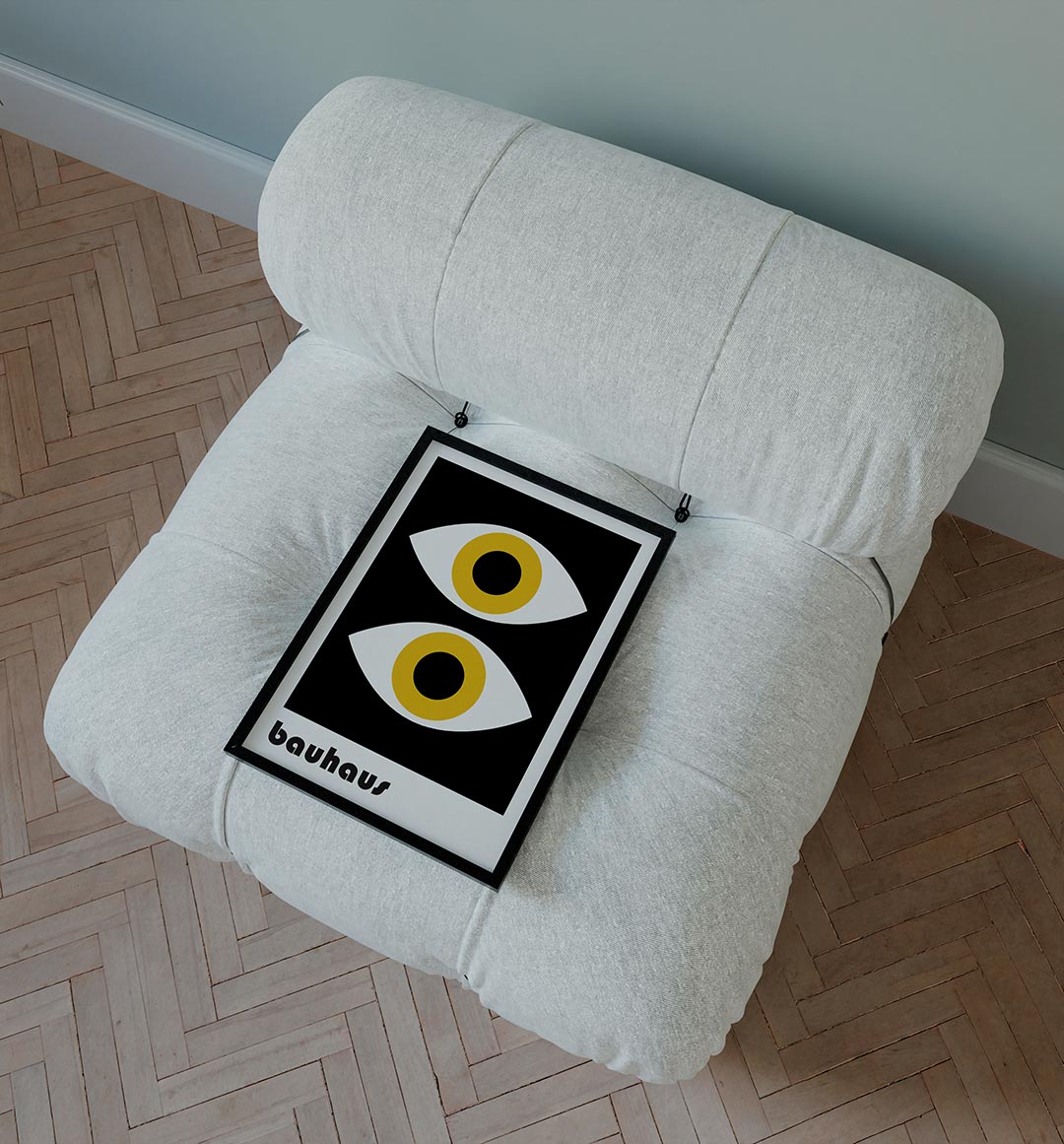  – staande Bauhaus poster voor aan de muur