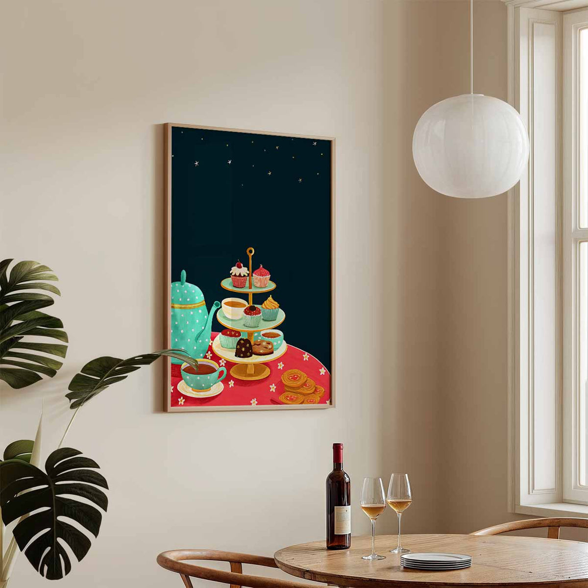 Sfeervolle High Tea – keukenposter in staand formaat