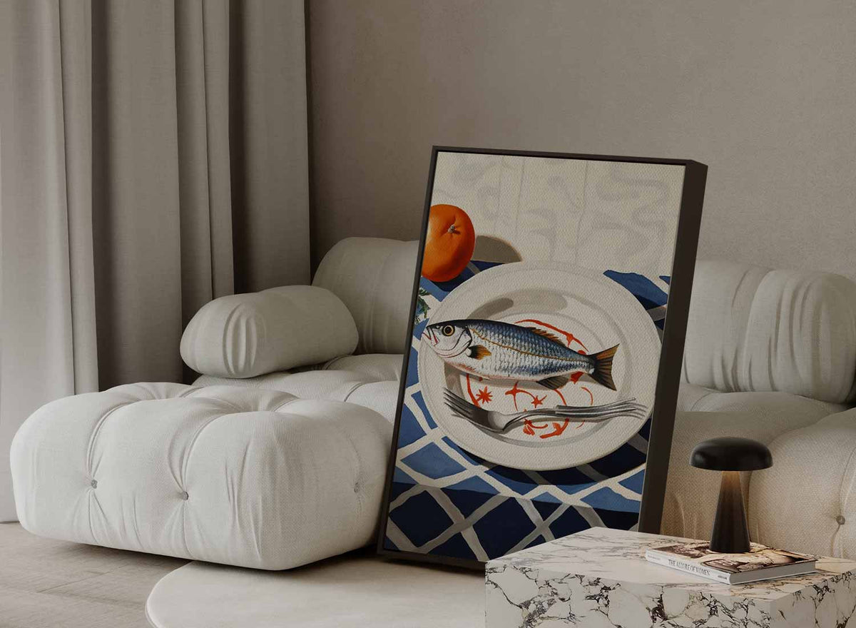 Zeevruchten Op Een Bord – modern portret kunstwerk van WallArtistic
