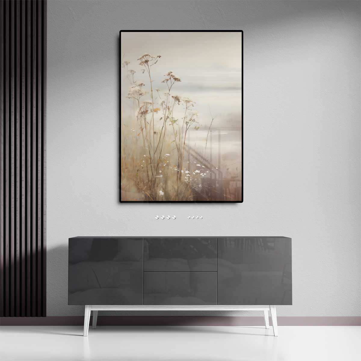 Sereniteit in de Ochtendmist – staand kunstwerk voor modern interieur