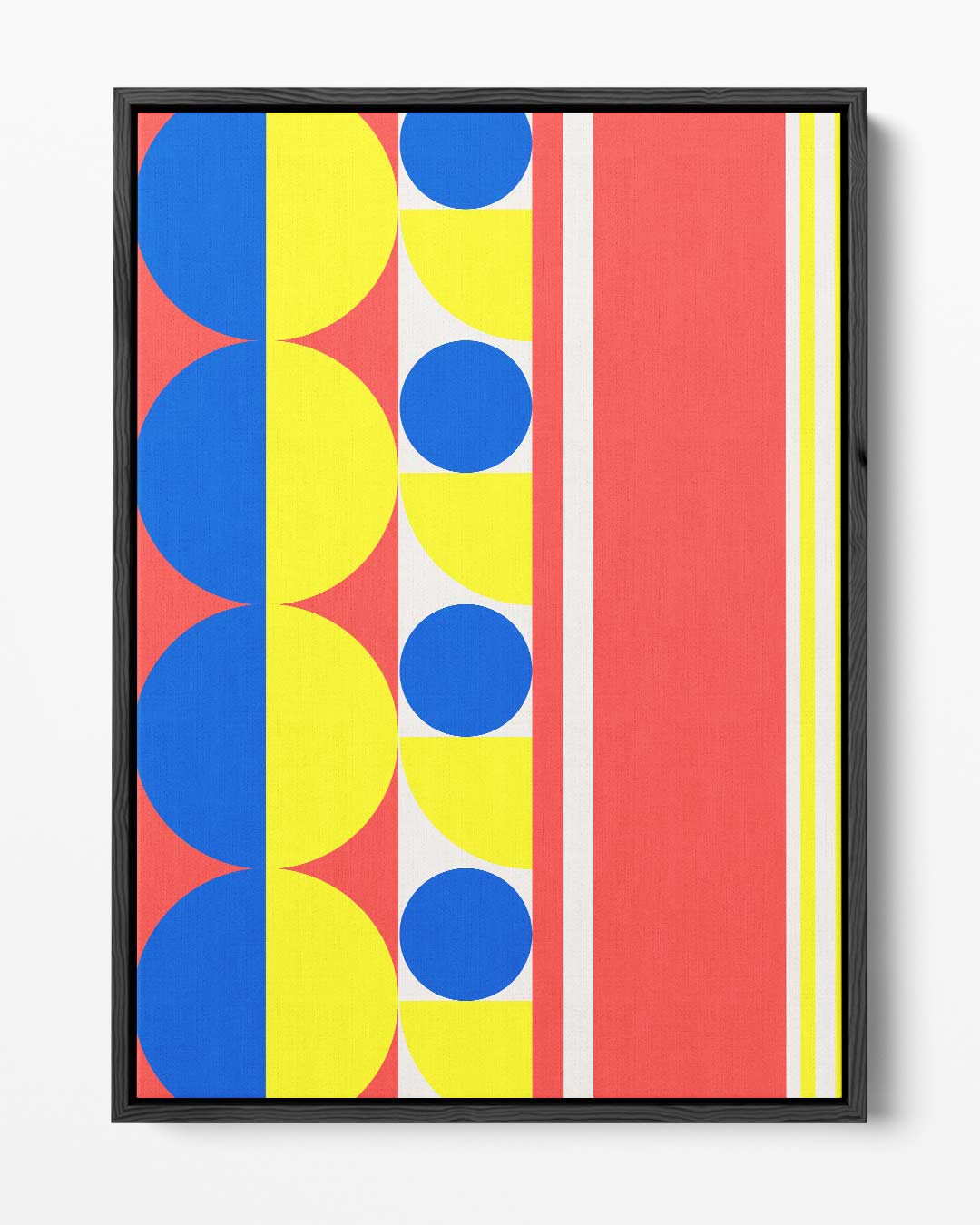 Kleurrijke Geometrische Abstractie – portret kunstwerk als wanddecoratie