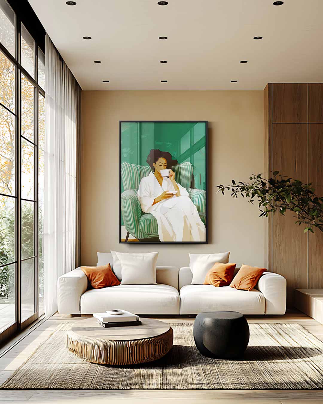 Ochtendrust met Koffie – staand kunstwerk voor modern interieur