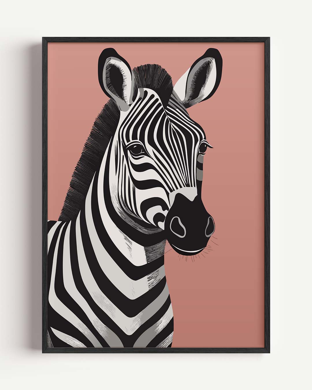 Zebra Chic – kids portret poster als wanddecoratie