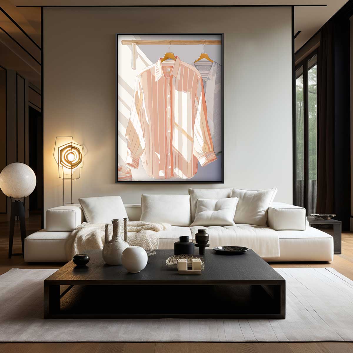 Zonnige Ochtendhemden – modern portret kunstwerk van WallArtistic
