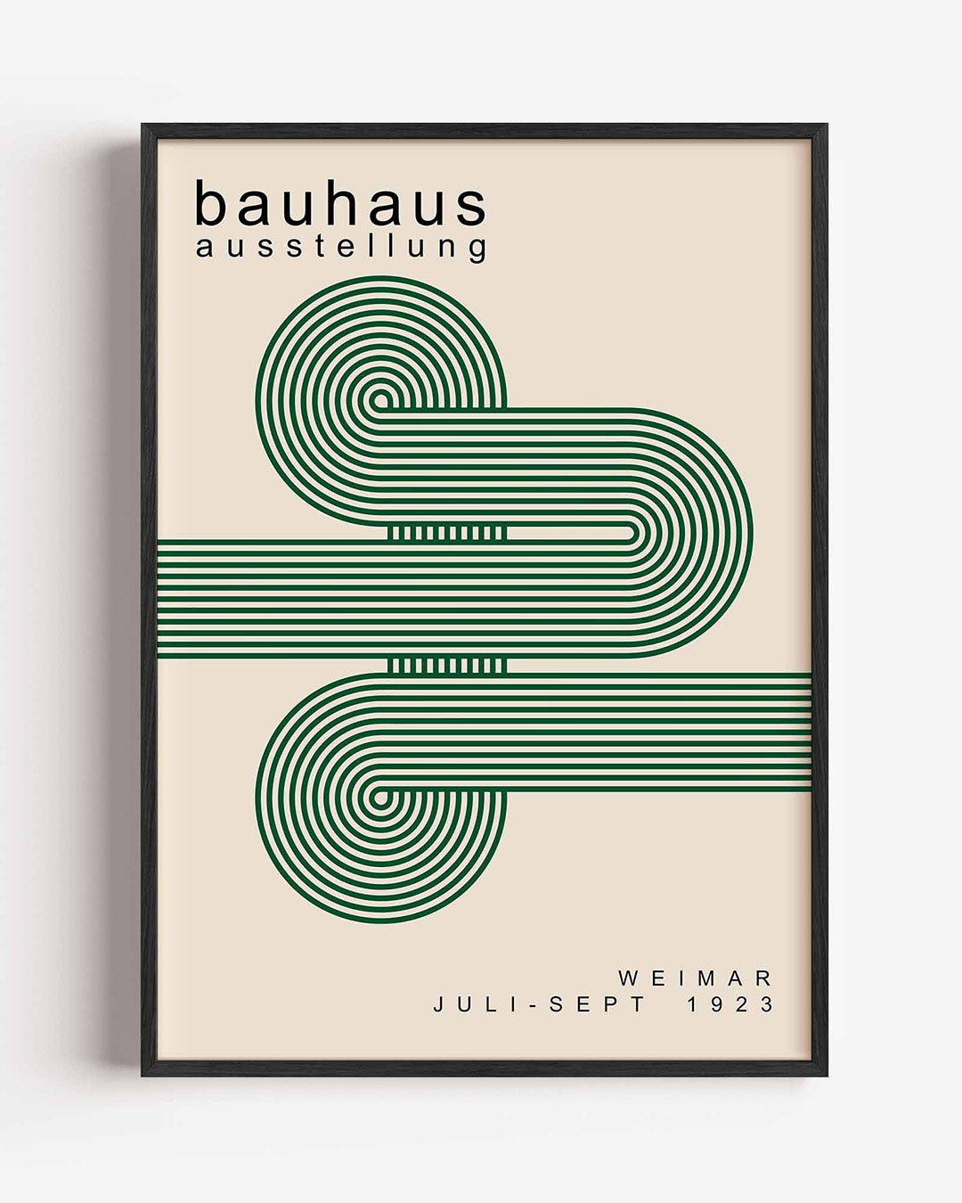 Lijnenspel en vlaken – staande Bauhaus poster als wanddecoratie
