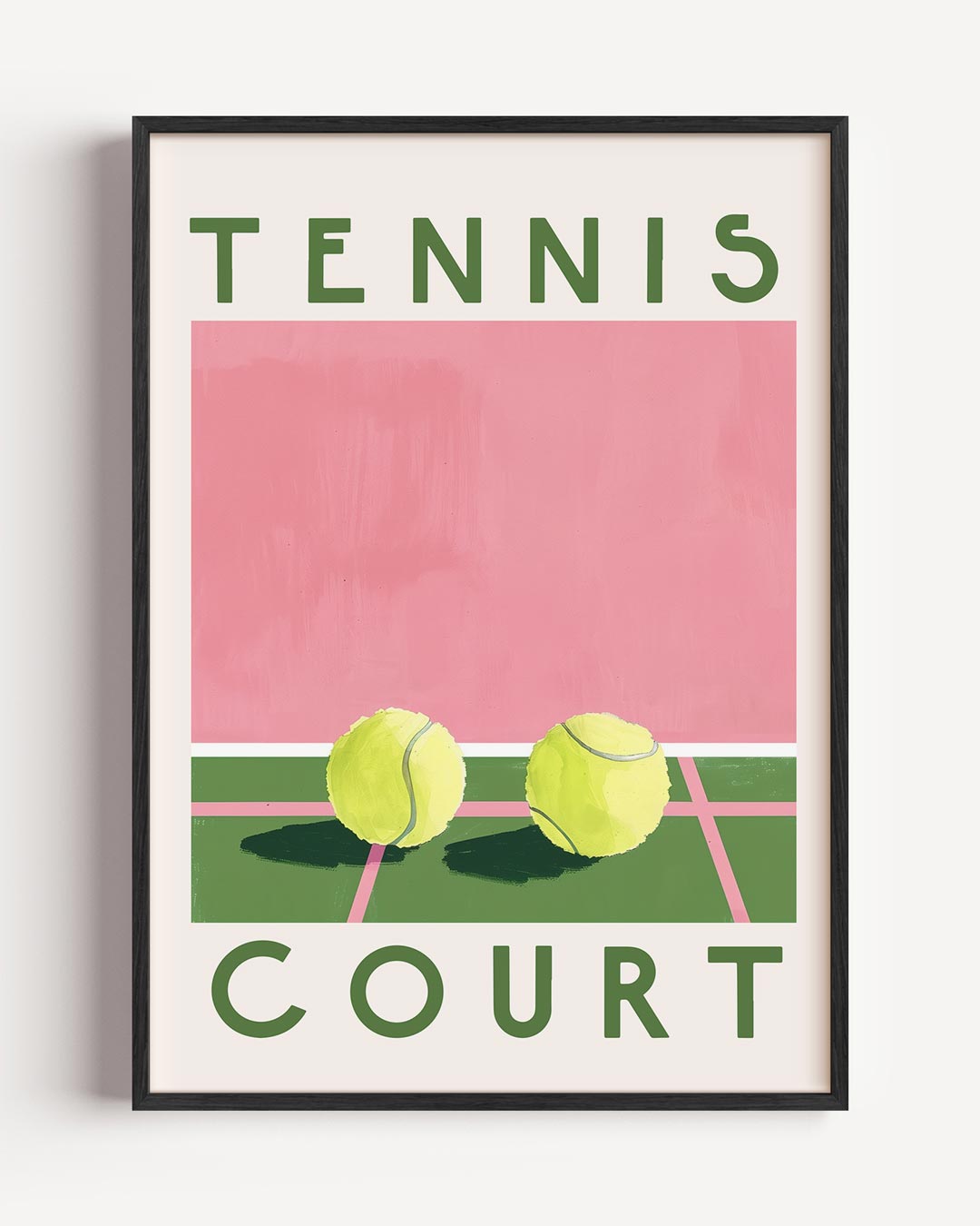 Tennis Court Kunstposter – zomer portret poster als wanddecoratie