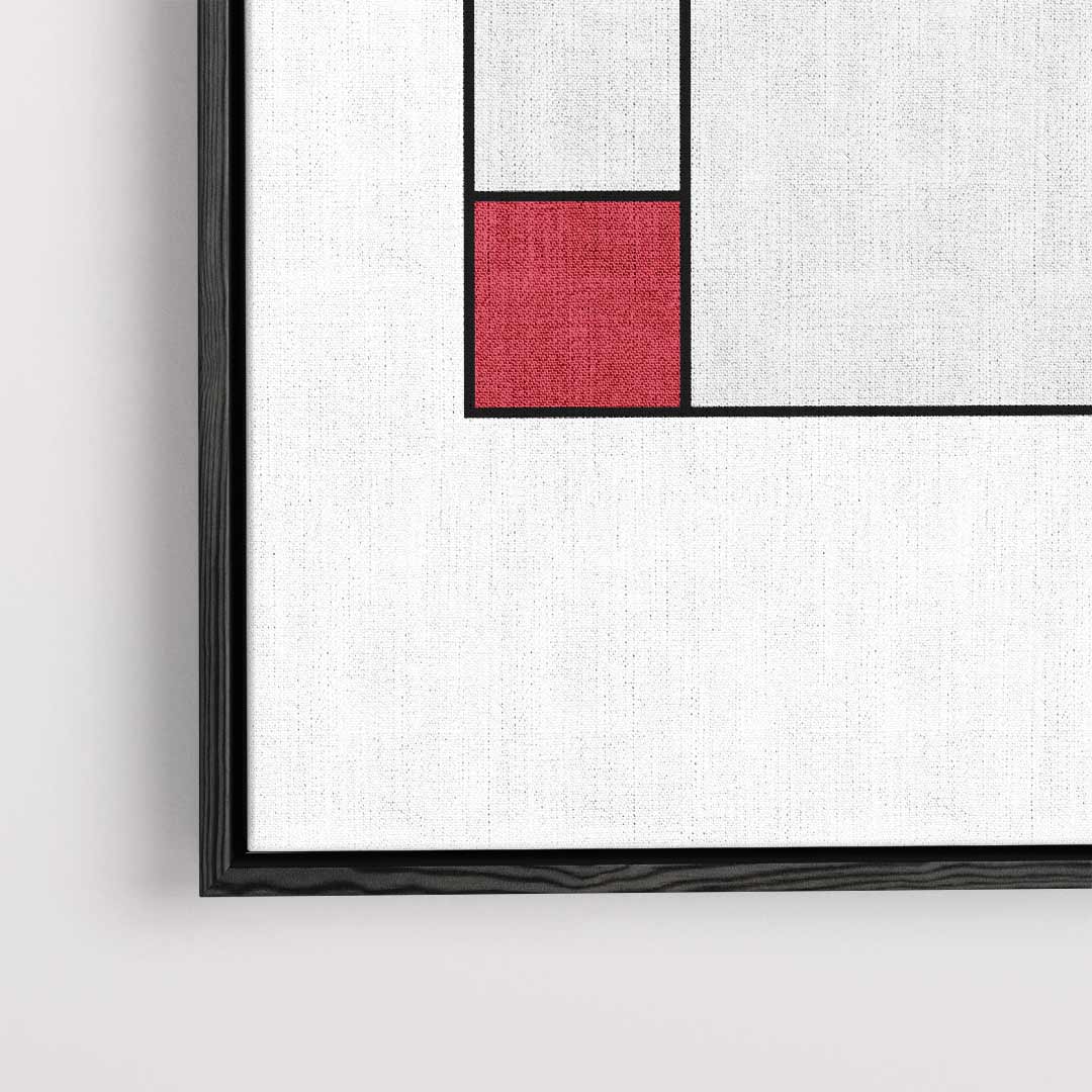 Mondriaanse Mozaïek – plexiglas wanddecoratie in portret formaat