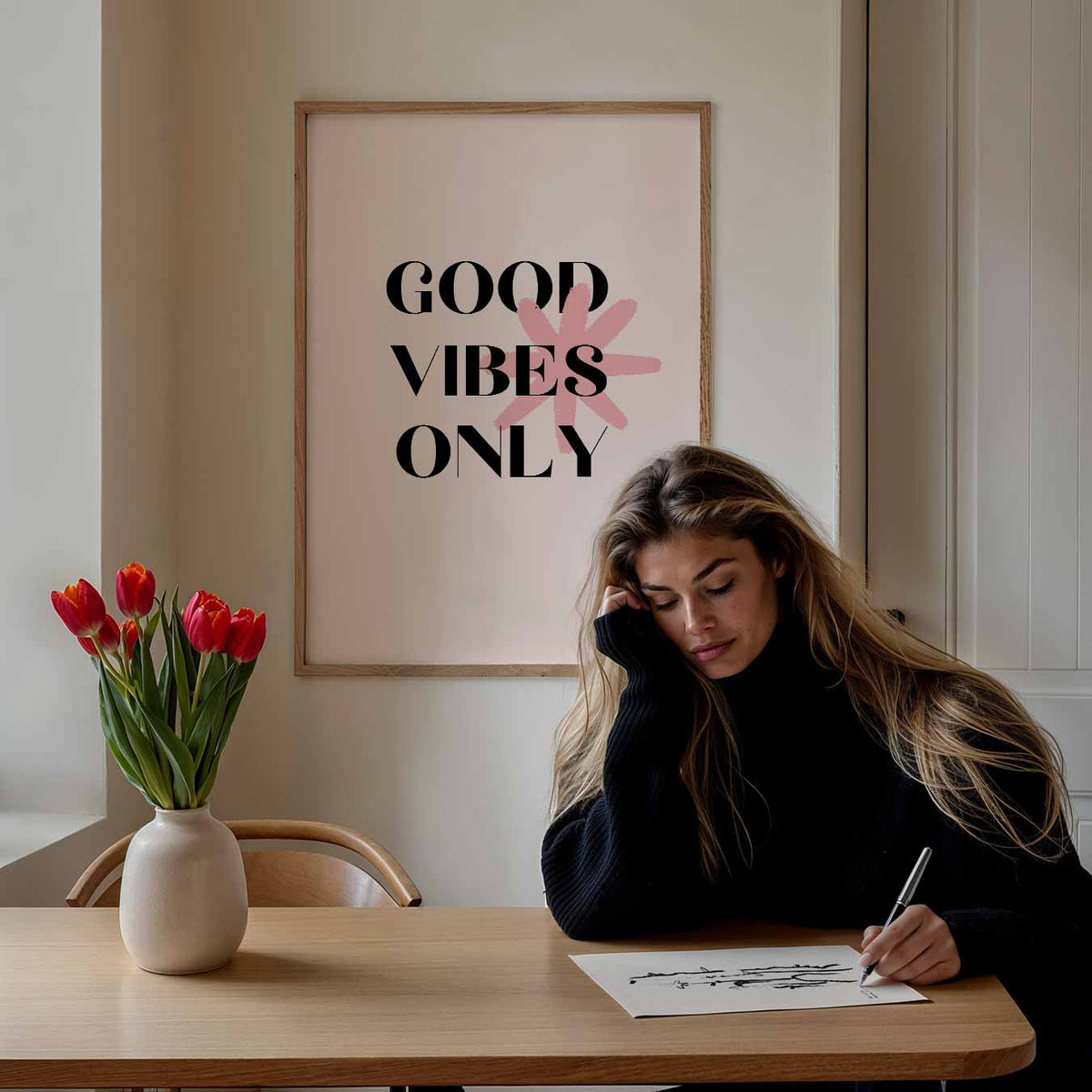 Good Vibes Only – quotes portret poster, afbeelding 7