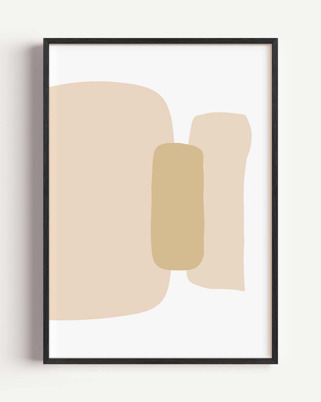 Organische Abstracte Kunstposter – kleurrijke abstracte portret poster als wanddecoratie