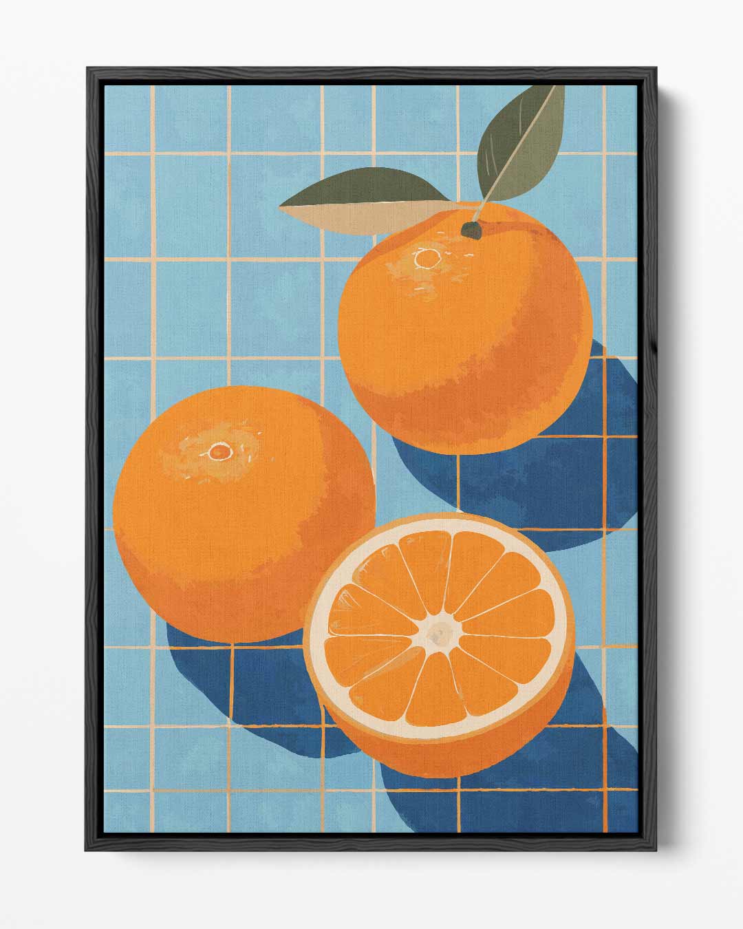 Zomerfrisse Sinaasappels op Tegels – portret kunstwerk als wanddecoratie