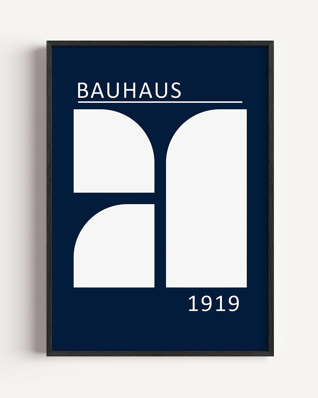 Vorm en balans – staande Bauhaus poster als wanddecoratie