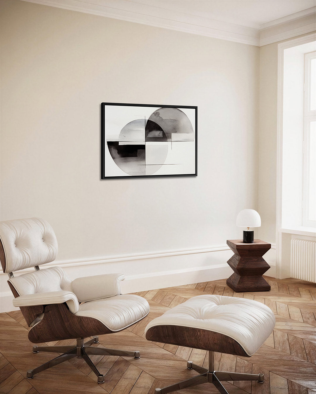 Geometrische vormen – Wanddecoratie kunstwerk – alternatieve weergave van het kunstwerk