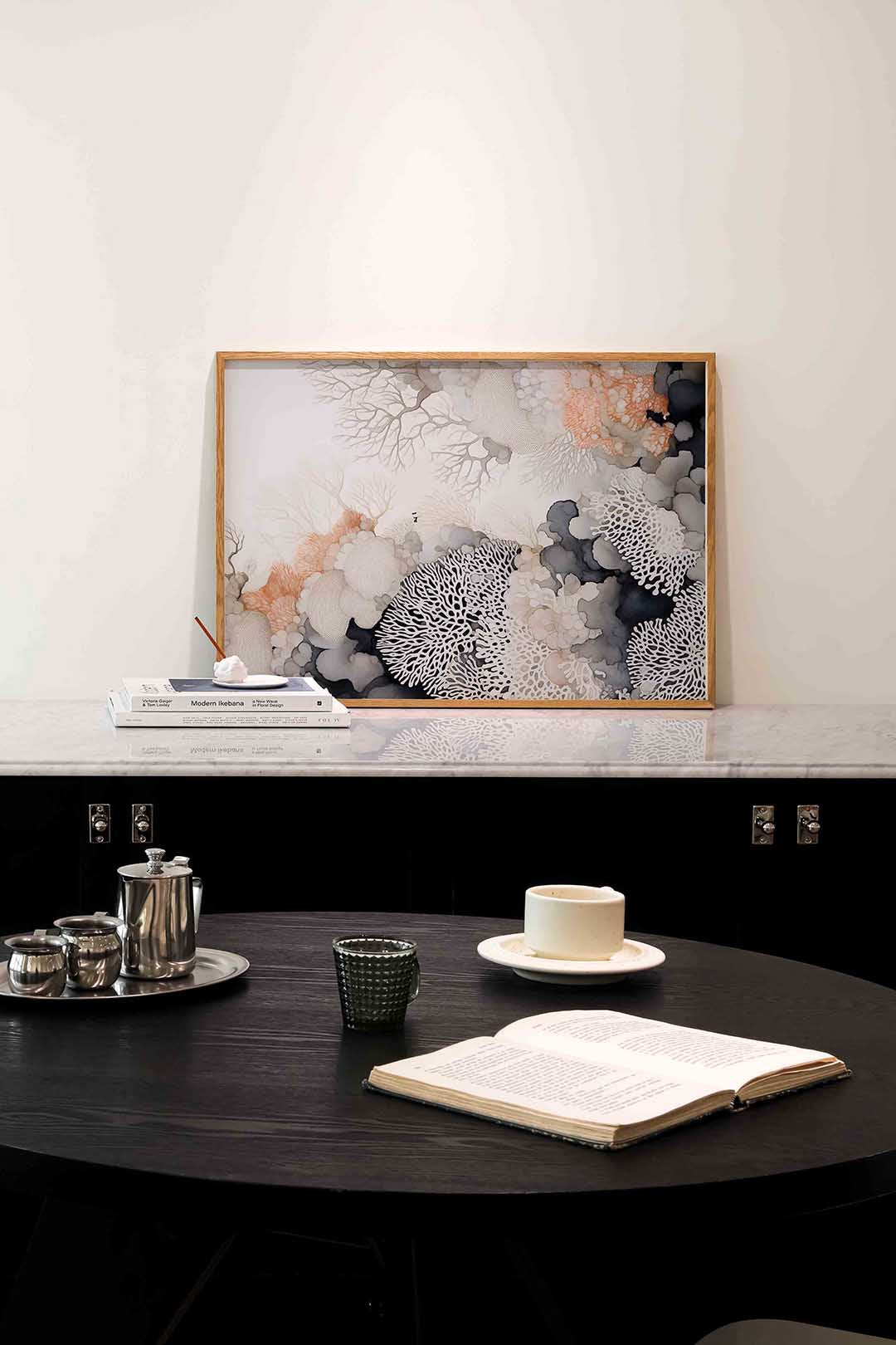 Koraalstructuren – abstracte poster in liggend formaat