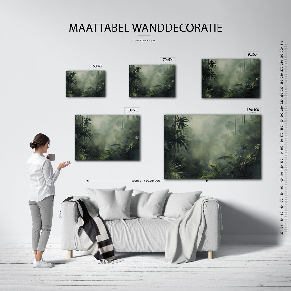 Mysterieuze jungle – kunstwerk op canvas, dibond of plexiglas