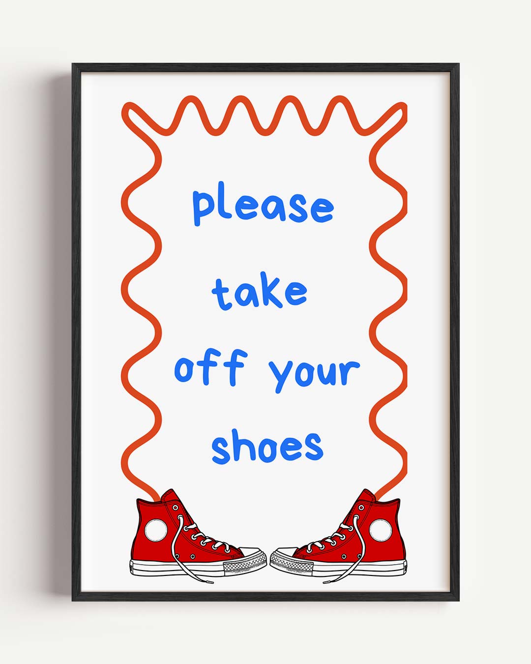 Gezellige Schoenen Uit – quote portret poster als wanddecoratie