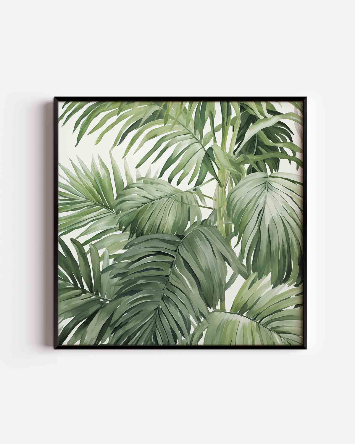 Groene bladeren – jungle vierkante poster als wanddecoratie