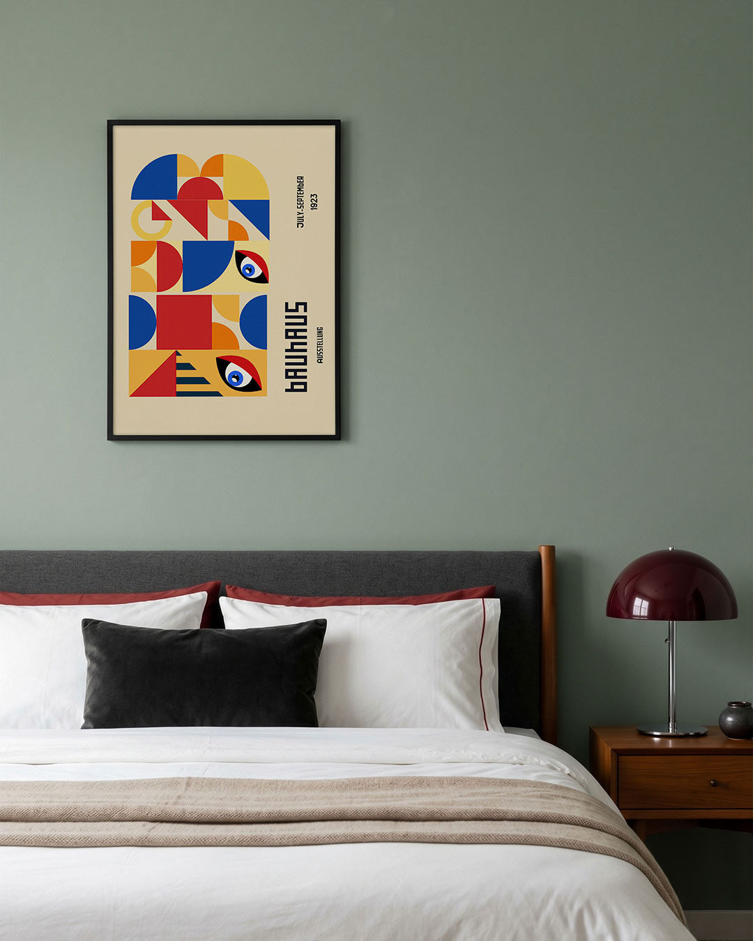 Vormritme en kleur – geometrische poster in Bauhaus-stijl van WallArtistic