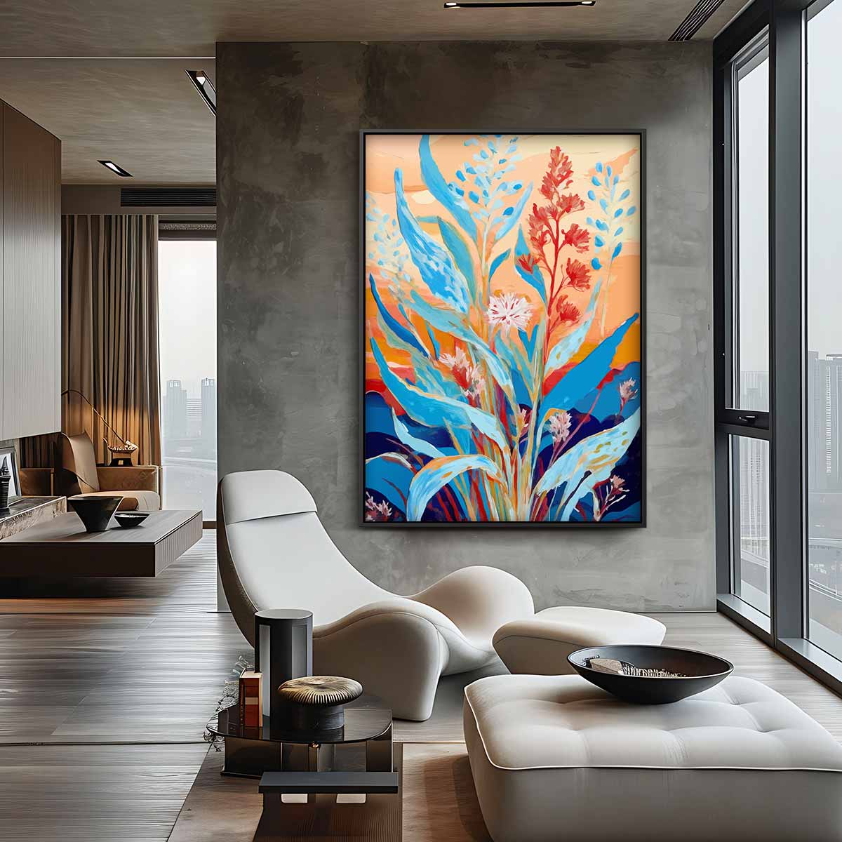 Kleurrijke Bloemenzee – canvas kunstwerk als wanddecoratie