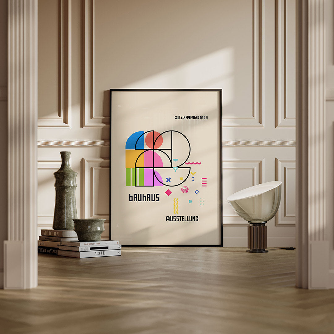 Vormen en kleurvlakken – moderne Bauhaus wandkunst als poster