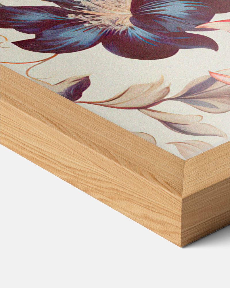 Bloemenpatroon – staande vintage wanddecoratie van WallArtistic