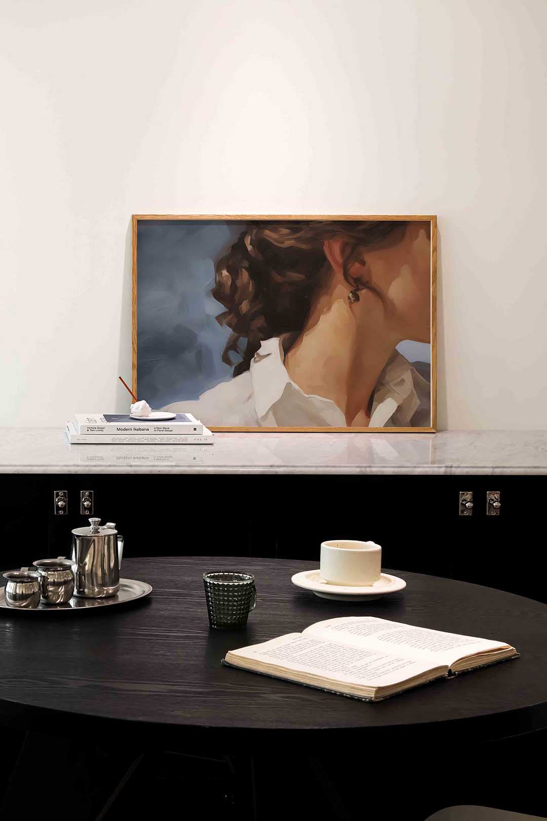 Vrouwelijk profiel – portret poster in liggend formaat