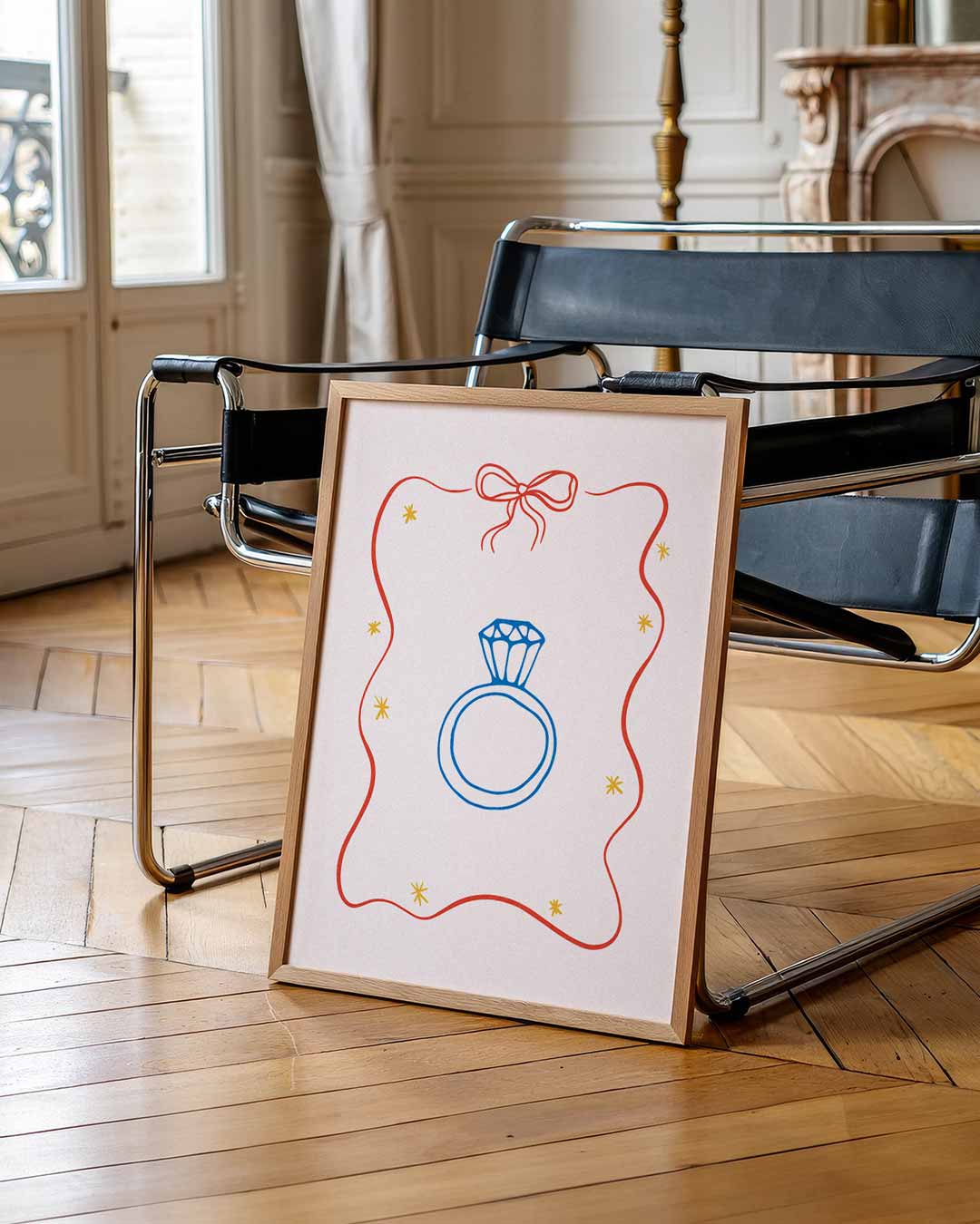 Sierlijke Ring Illustratie – urban poster in staand formaat