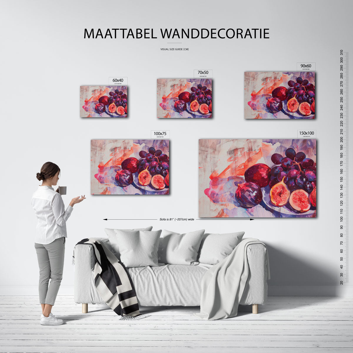 Fruit en kleuren – kunstwerk op canvas, dibond of plexiglas