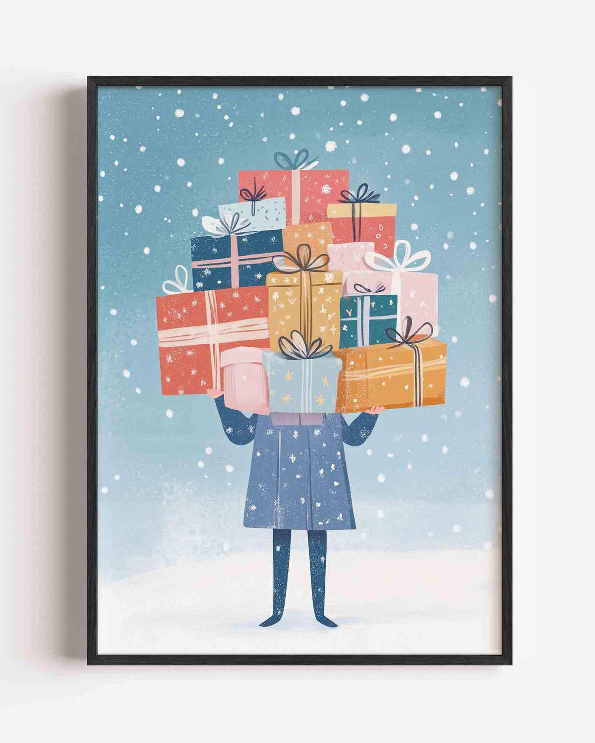 Stapeling van cadeaus – kids portret poster als wanddecoratie