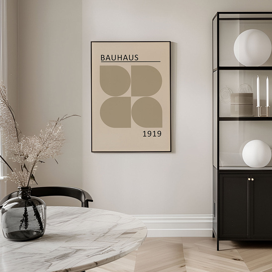 Vorm en balans – geometrische Bauhaus poster in staand formaat