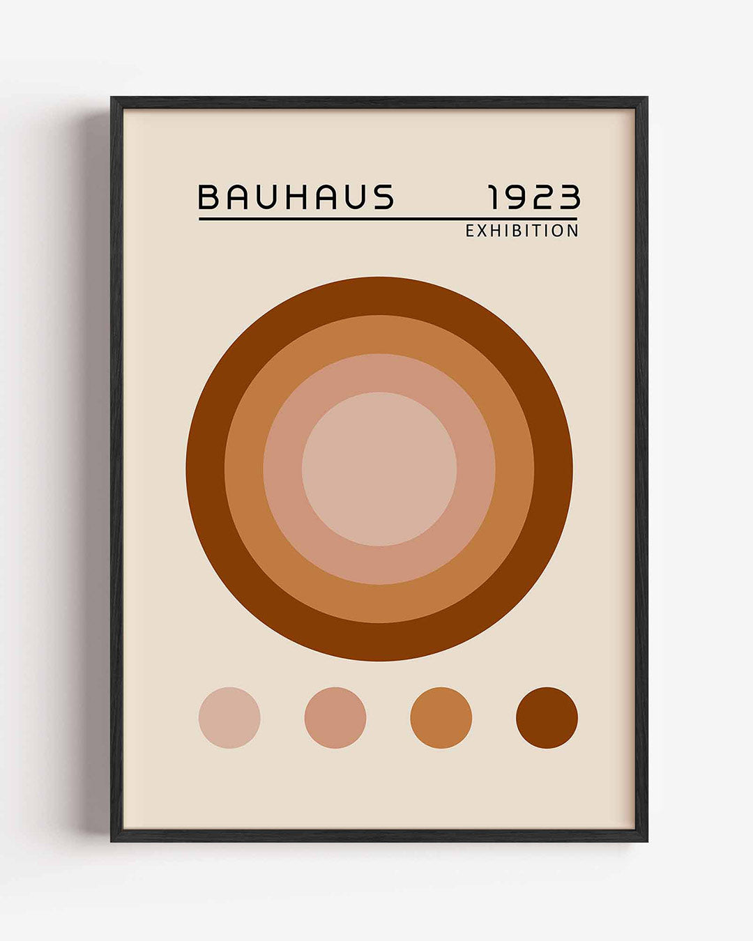 Cirkelvormen en vlakkenspel – staande Bauhaus poster als wanddecoratie