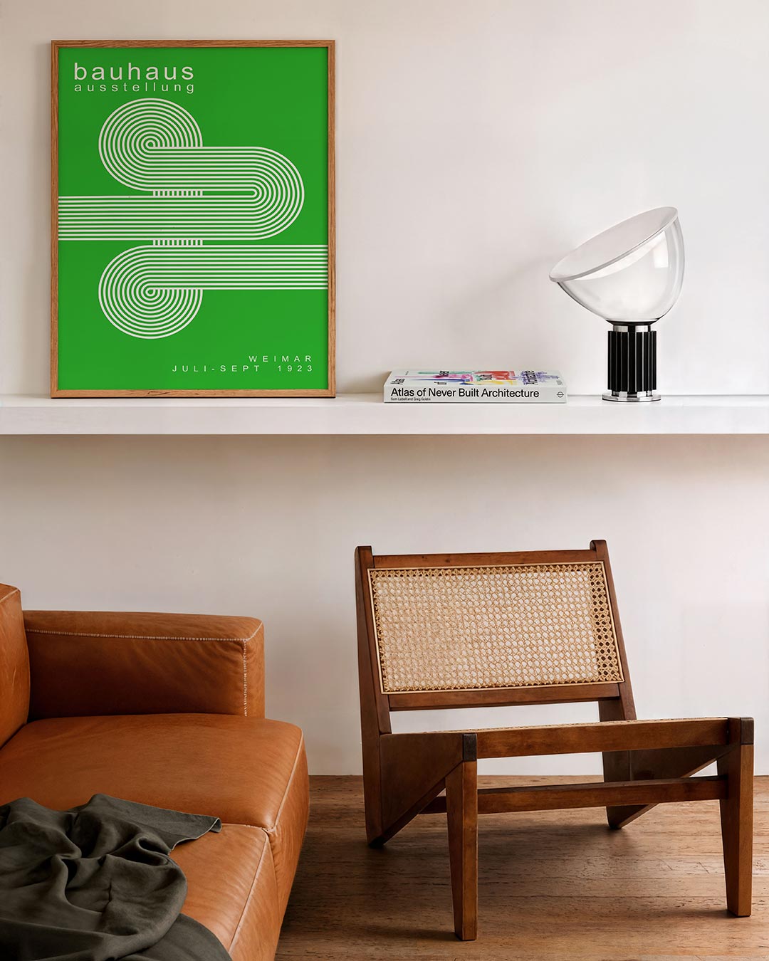 Lijnen en kleurvlakken – staande Bauhaus poster voor aan de muur