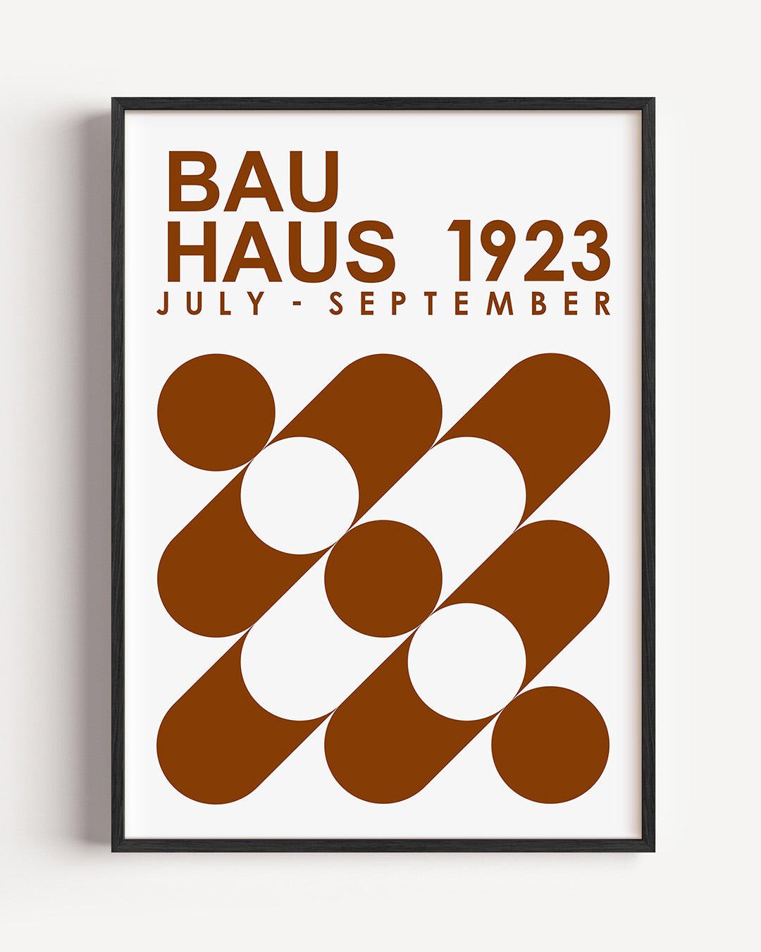 Vormen en vlakken – staande Bauhaus poster als wanddecoratie