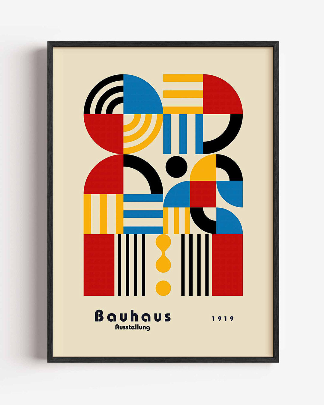 Vormen en vlakkenspel – staande Bauhaus poster als wanddecoratie