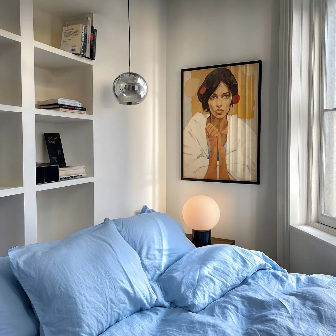 Tedere Portretillustratie – vrouwelijk portret als moderne wandkunst