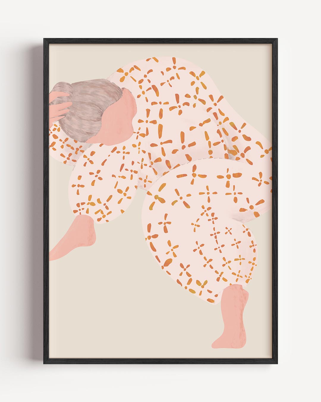 Dansende Vrouw in Abstracte Stijl – vrouwelijk portret poster als wanddecoratie